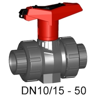 瑞士+GF+ 546型球閥，日標(biāo)PVC-U手動(dòng)球閥, 帶可鎖定手柄