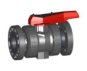 546型球閥，PVC-U 帶底部固定螺帽 日標(biāo)PVC-U手動(dòng)球閥