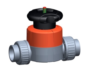 514隔膜閥，ABS 帶膠粘承插端 公制 +GF+隔膜閥
